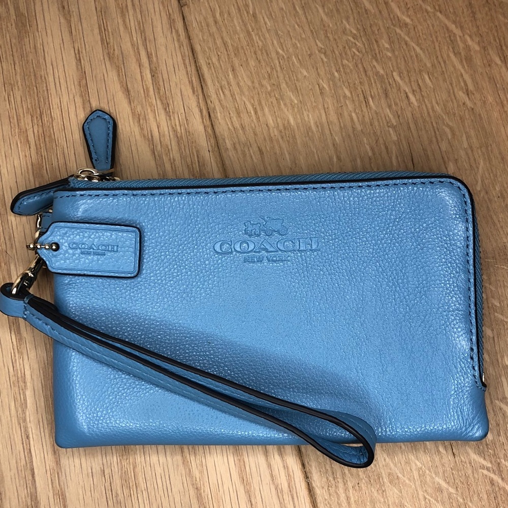 Coach Pastel Blue Wrist Wallet